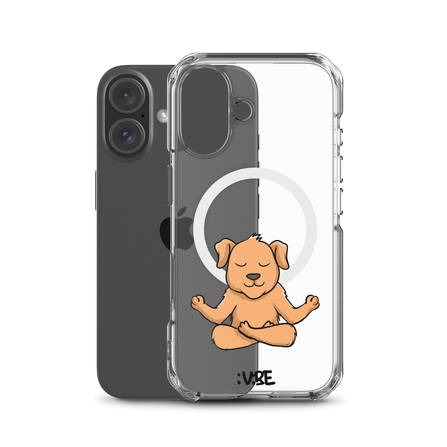 Meditating puppy - MagSafe® clear case for iPhone®