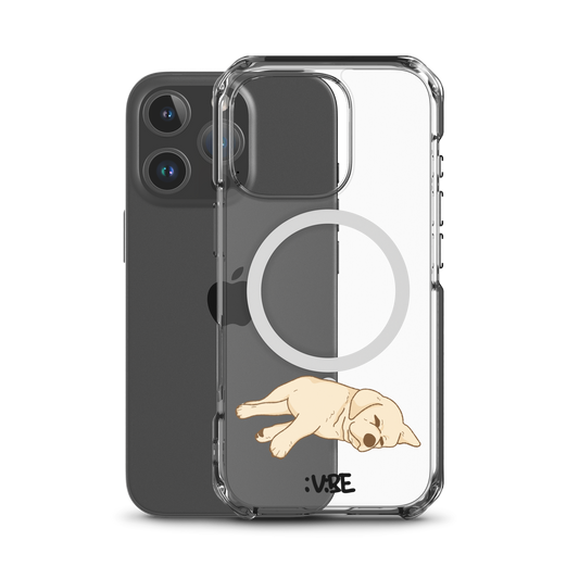 Sleepy puppy - MagSafe® clear case for iPhone®
