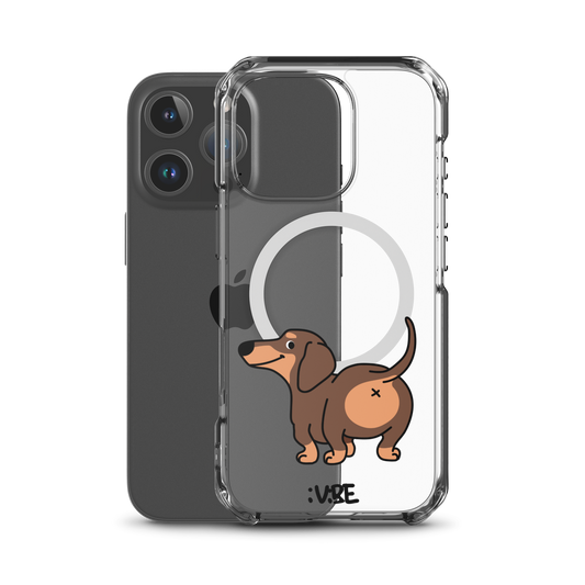 Funny Sausage Dog - MagSafe® clear case for iPhone®